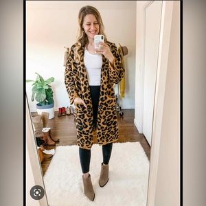Rachel Zoe Leopard Blazer Sweater M